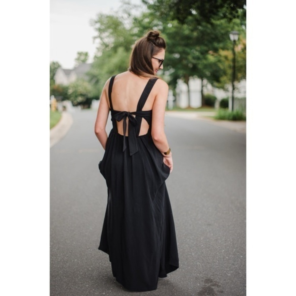 Anthropologie Maeve Audre Tie Back Maxi Dress‎ XS